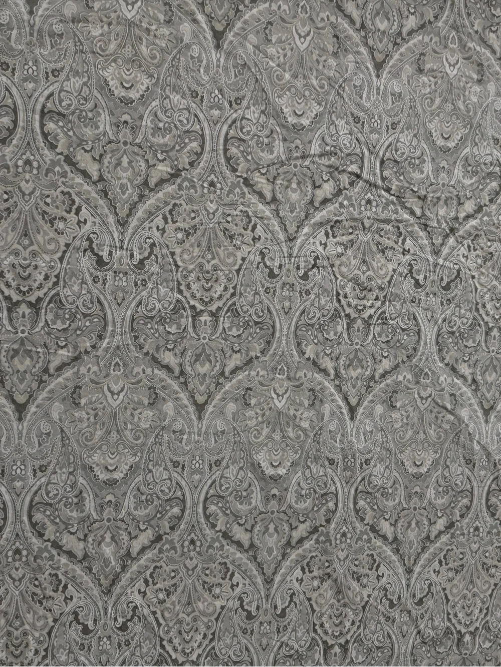 Pottery Barn Caesarea Duvet Cover King Size Euro Pillow Sham Paisley Grey Tan